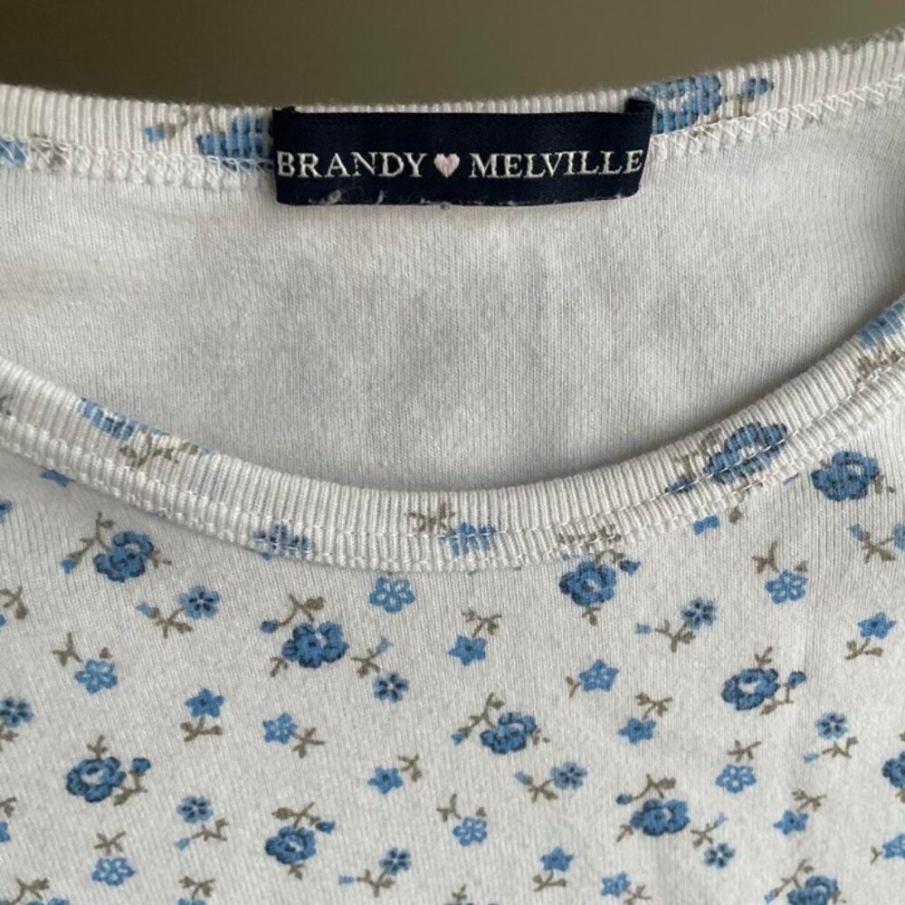 Brandy Melville Floral Crop Top - Picture 3 of 3
